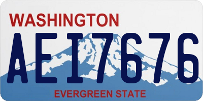 WA license plate AEI7676