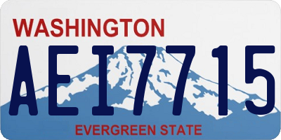 WA license plate AEI7715