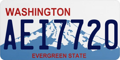WA license plate AEI7720