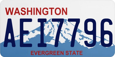 WA license plate AEI7796