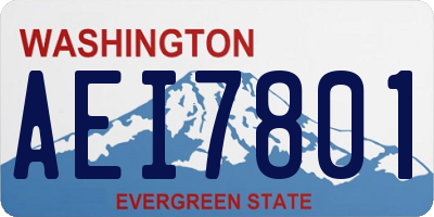 WA license plate AEI7801