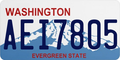WA license plate AEI7805