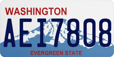 WA license plate AEI7808