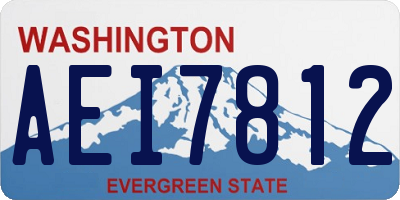 WA license plate AEI7812