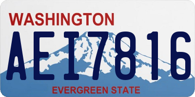 WA license plate AEI7816