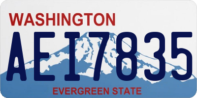 WA license plate AEI7835