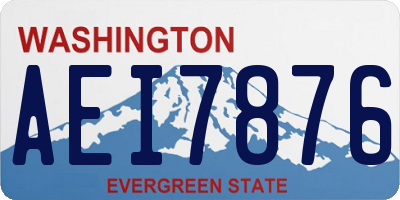 WA license plate AEI7876