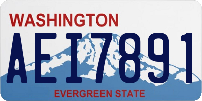 WA license plate AEI7891