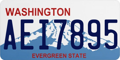 WA license plate AEI7895