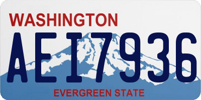 WA license plate AEI7936