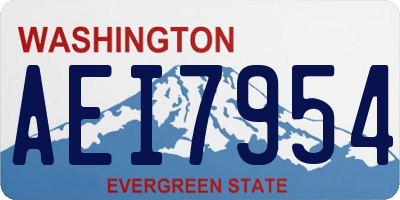 WA license plate AEI7954