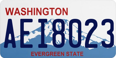 WA license plate AEI8023