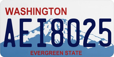 WA license plate AEI8025