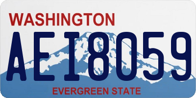 WA license plate AEI8059