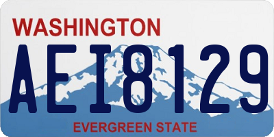 WA license plate AEI8129