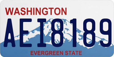 WA license plate AEI8189