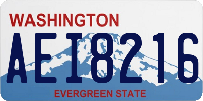 WA license plate AEI8216