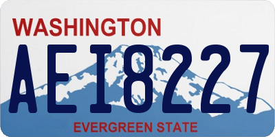 WA license plate AEI8227