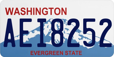 WA license plate AEI8252
