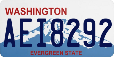 WA license plate AEI8292