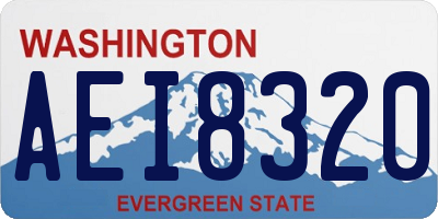 WA license plate AEI8320