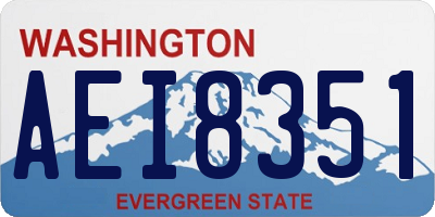WA license plate AEI8351