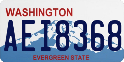 WA license plate AEI8368