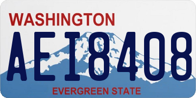 WA license plate AEI8408