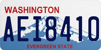 WA license plate AEI8410