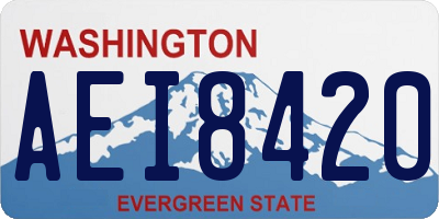 WA license plate AEI8420