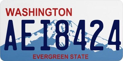 WA license plate AEI8424