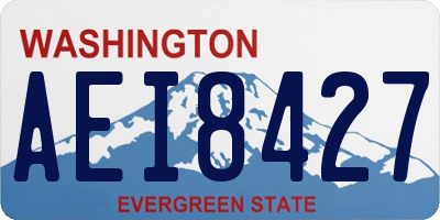 WA license plate AEI8427