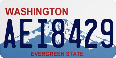 WA license plate AEI8429