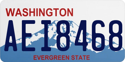 WA license plate AEI8468