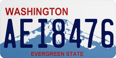 WA license plate AEI8476