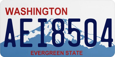 WA license plate AEI8504