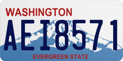 WA license plate AEI8571