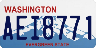 WA license plate AEI8771