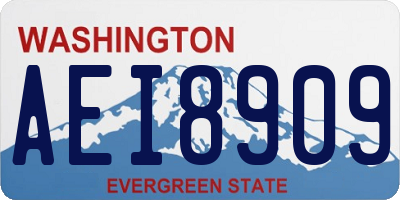 WA license plate AEI8909