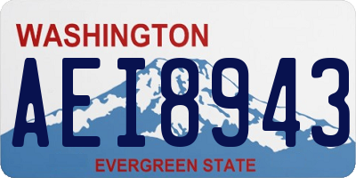 WA license plate AEI8943