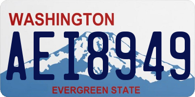 WA license plate AEI8949