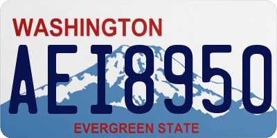 WA license plate AEI8950