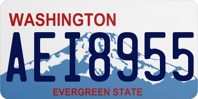 WA license plate AEI8955