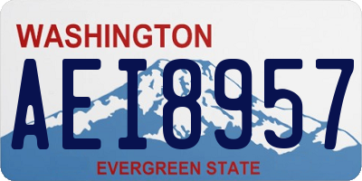 WA license plate AEI8957