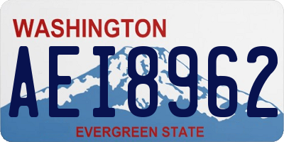 WA license plate AEI8962