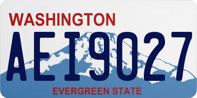 WA license plate AEI9027