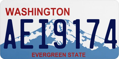 WA license plate AEI9174