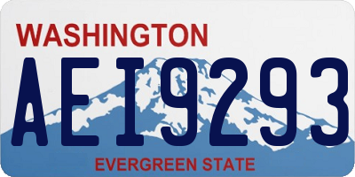 WA license plate AEI9293