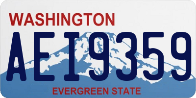 WA license plate AEI9359