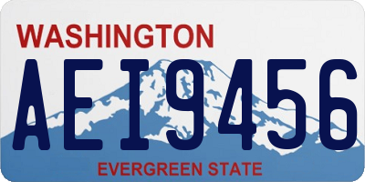 WA license plate AEI9456